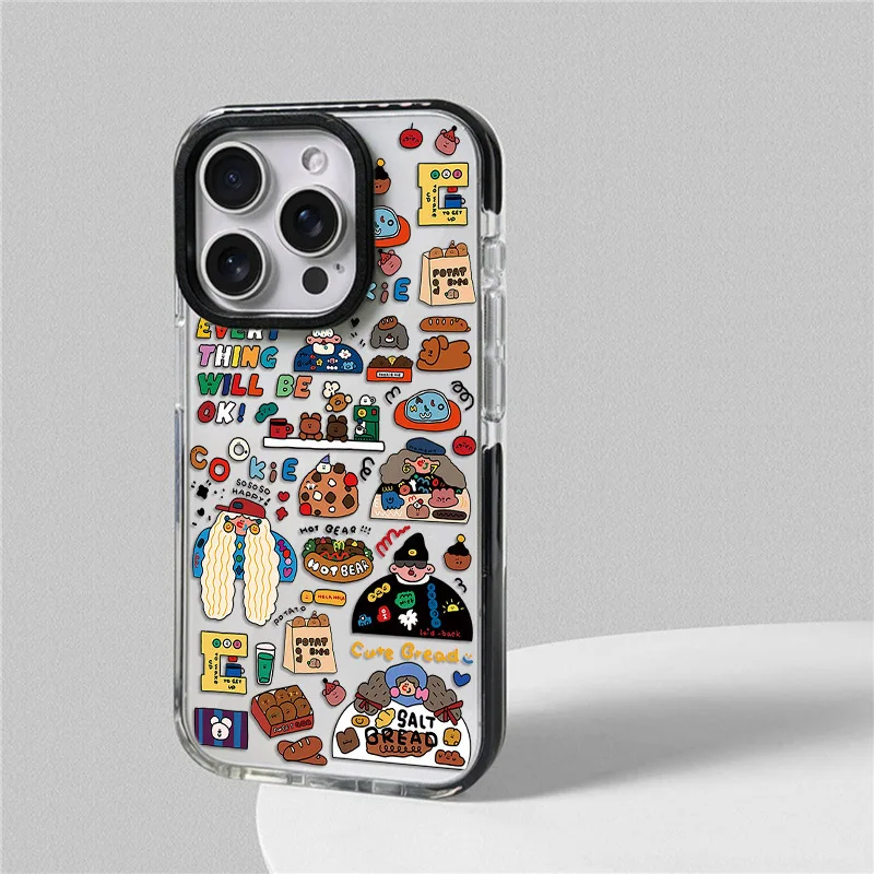 الحيوانات القط قضية الهاتف آيفون 17 16 15 14 13 12 11 برو ماكس XR 7 8 زائد SE 2020 2022 البسيطة الهواء لينة بولي TPU للصدمات الغطاء الخلفي #4