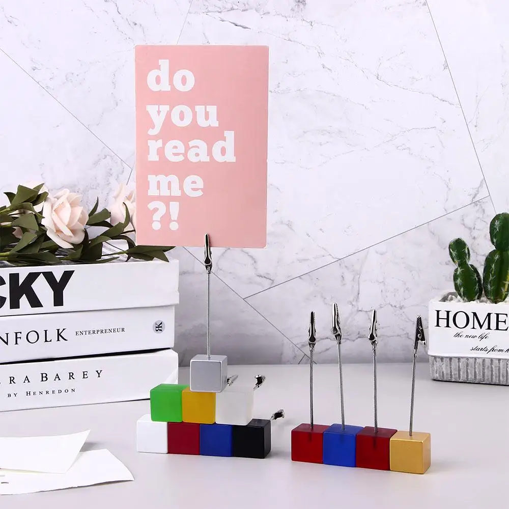 

Зажим для приема, подставка для карт, подставки для заметок, держатели для карт для свадебной вечеринки, зажим для заметок, держатель для карт, куб, зажим для фото