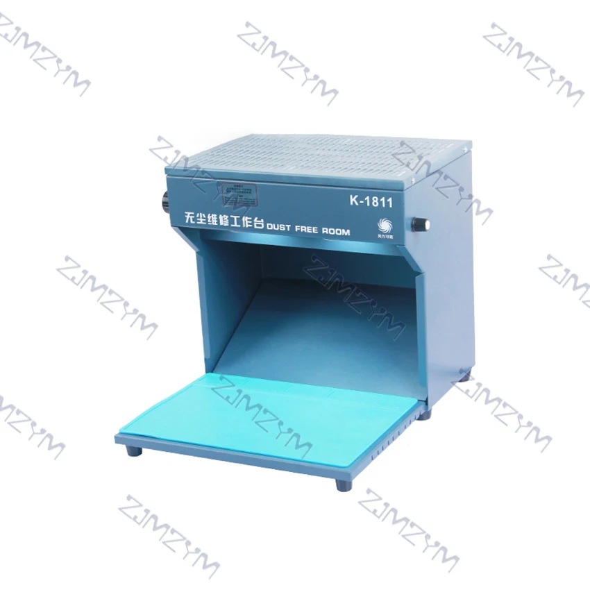 Desktop Dust Free Working Room Anti Dust Workbench Mini Dust Free Room Phone LCD Repair Machine Cleaning Room With Mat Tool 220V