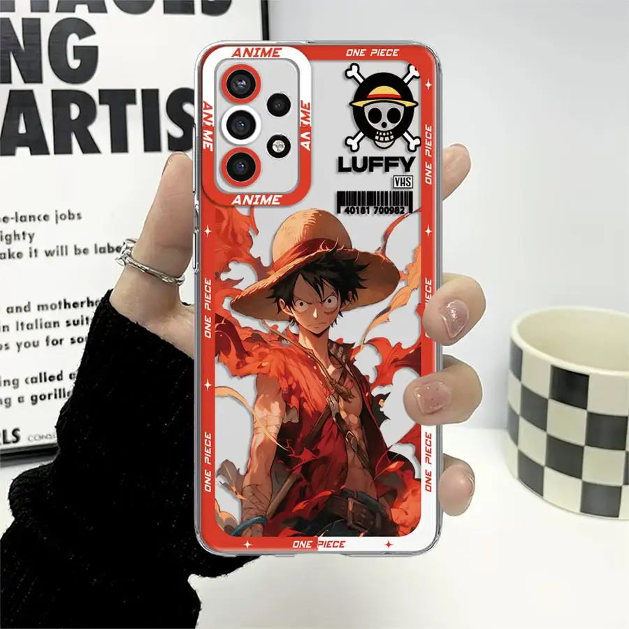 حافظة لهاتف سامسونج جالاكسي A51 A21s A12 A52 A72 A31 A71 A50 A32 A16 A17 A52s أنيمي لوفي زورو #4