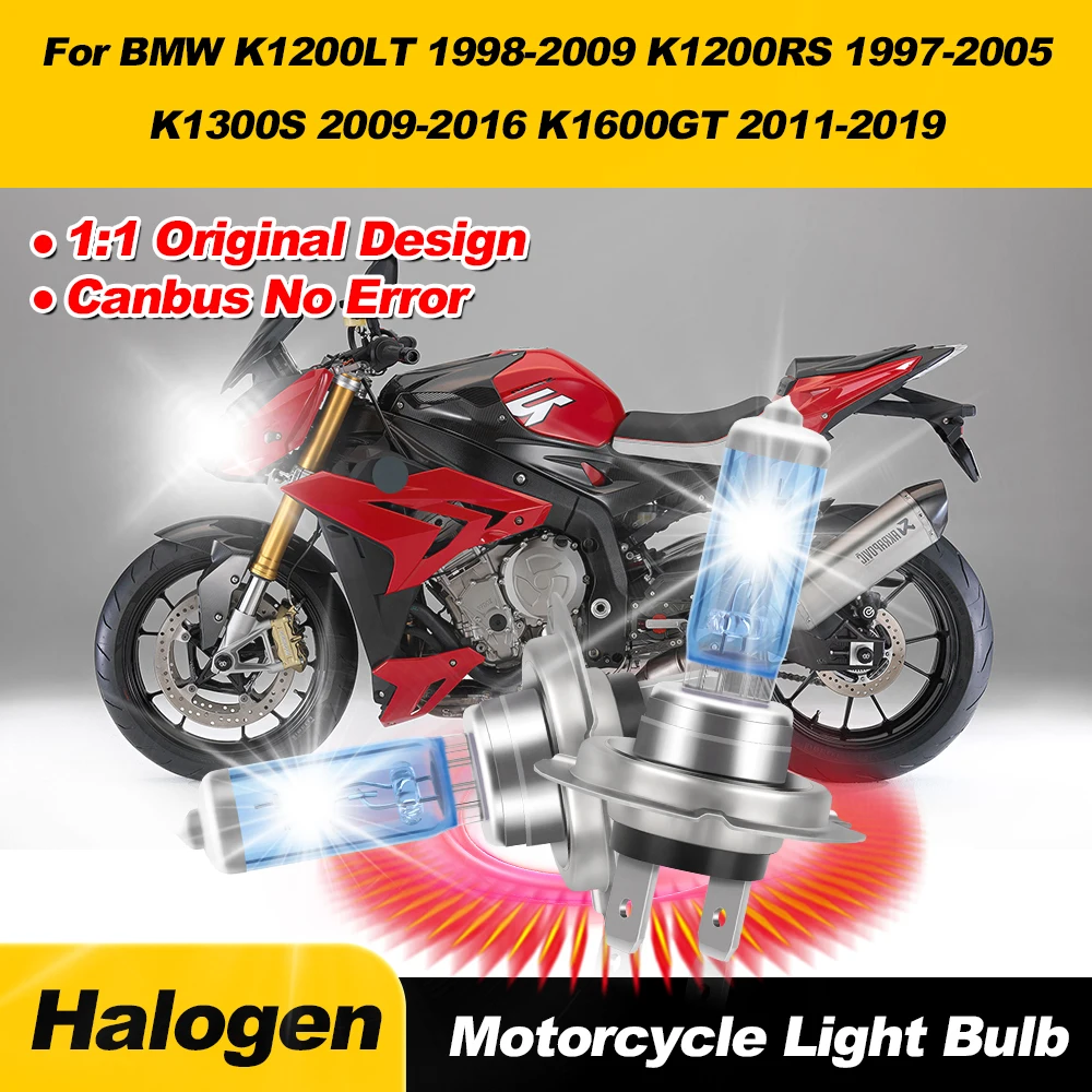 

100 Вт мотоциклетные фары 12 В галогенная фара для BMW K1200LT 1998-2009 K1200RS 1997-2005 K1300S 2009-2016 K1600GT 2011-2018 2019