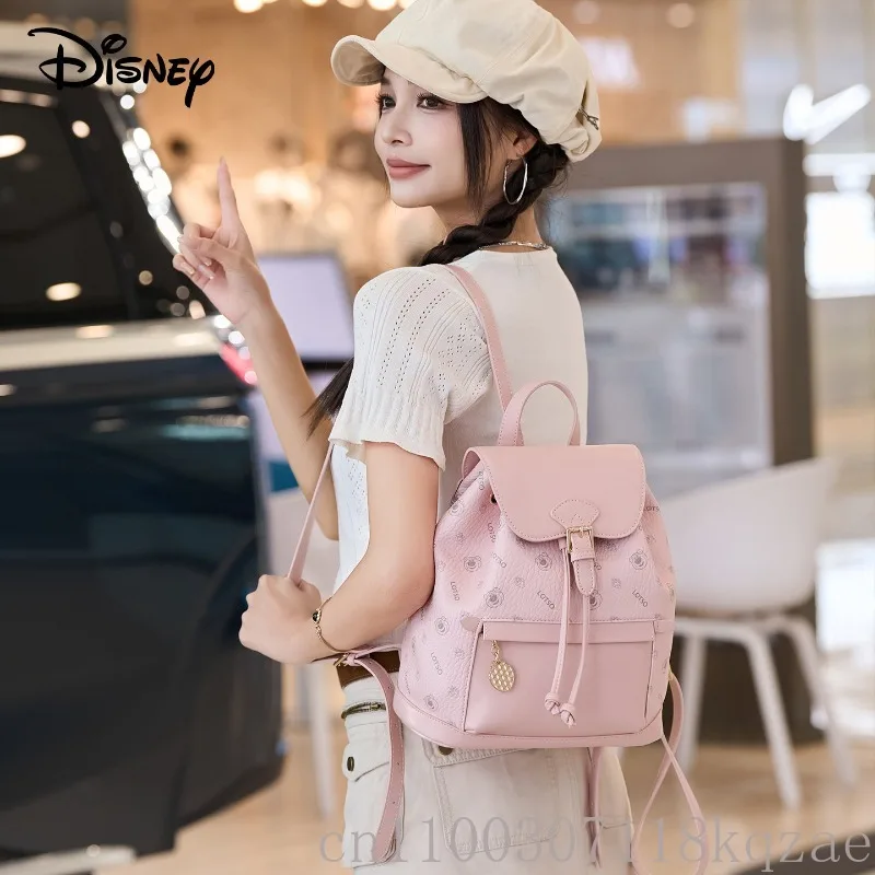 Disney mochila feminina espaçosa viagem portátil faculdade saco de escola leve mochila viagem estudante