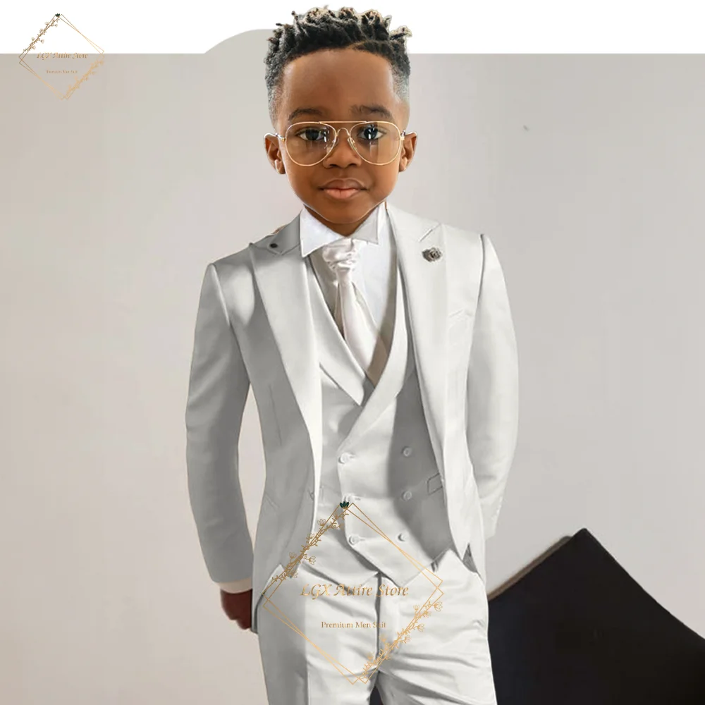 Exquisite Boy's Suit (3-Piece: Jacket, Vest, Trousers) – Perfect for Weddings, Banquets & Parties, Elegant & Comfortable