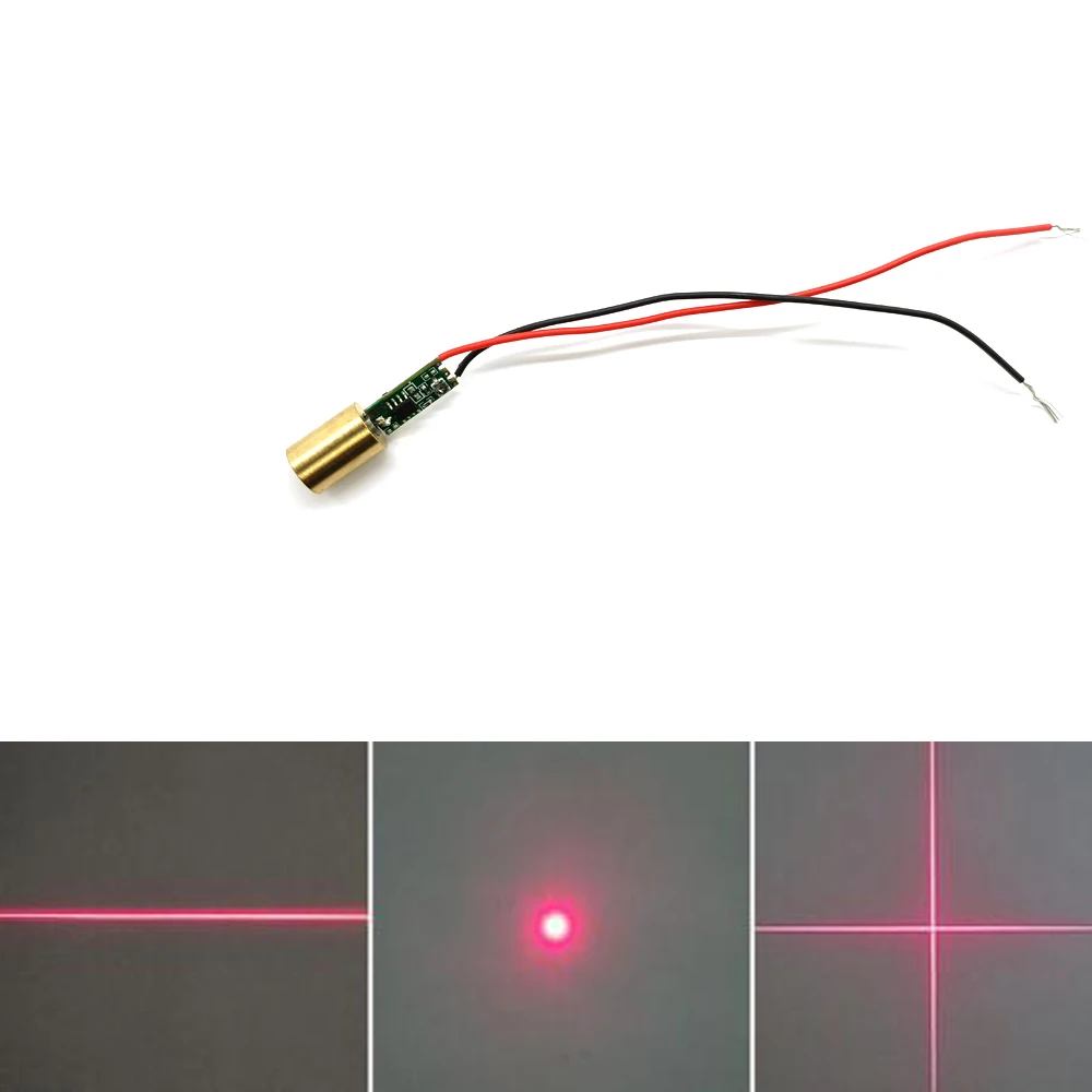 

650nm 100mW Red Light Dot Cross Line Fixed Focus Laser Module Marking Locator