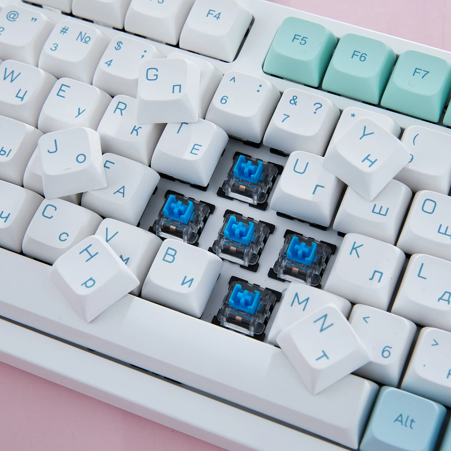 MAIMOOO 러시아어 레이아웃 키캡, PBT 키캡, XDA 프로파일 승화, Ikbc Cherry MX 108, 104, 87, 61/96 키 기계식 키보드