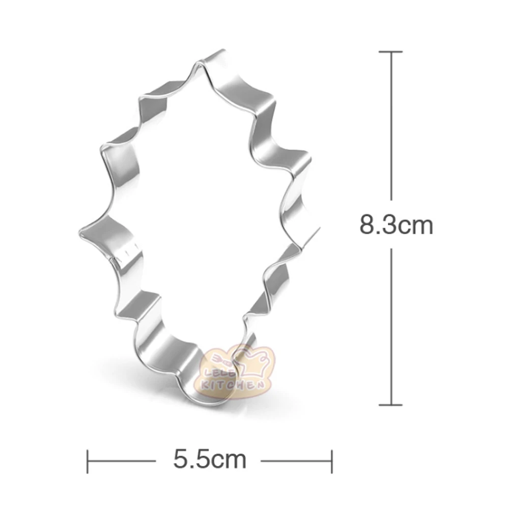 

1pcs patisserie reposteria Christmas Decor Xmas Leaves Stainless Steel Cookie Cutter Fondant Cake Decor Tool Metal Biscuit Mould