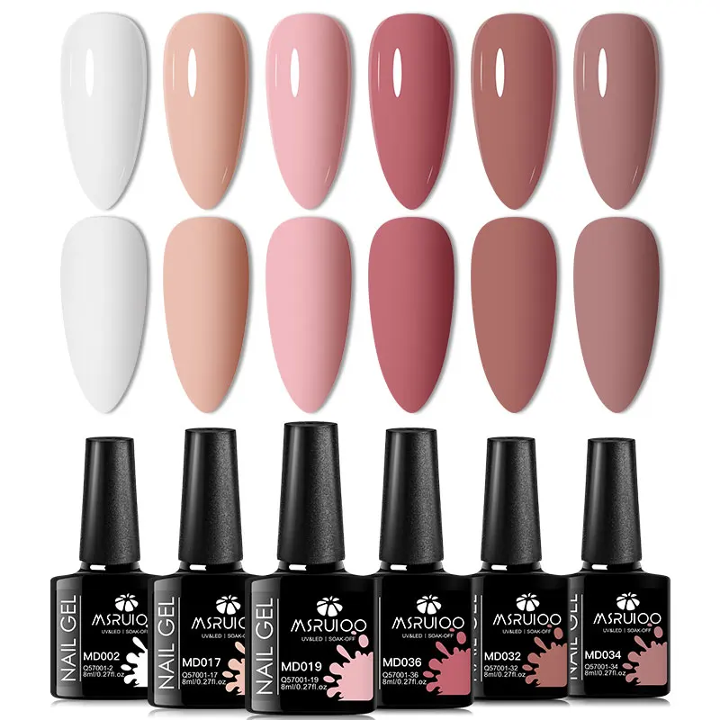 6pc Nagelgel Polish Set All-Season Ultra Gepigmenteerde Semi Permanente UV Schilderen Gel Voor Nagels Salon DIY manicure Vernis Ontwerp
