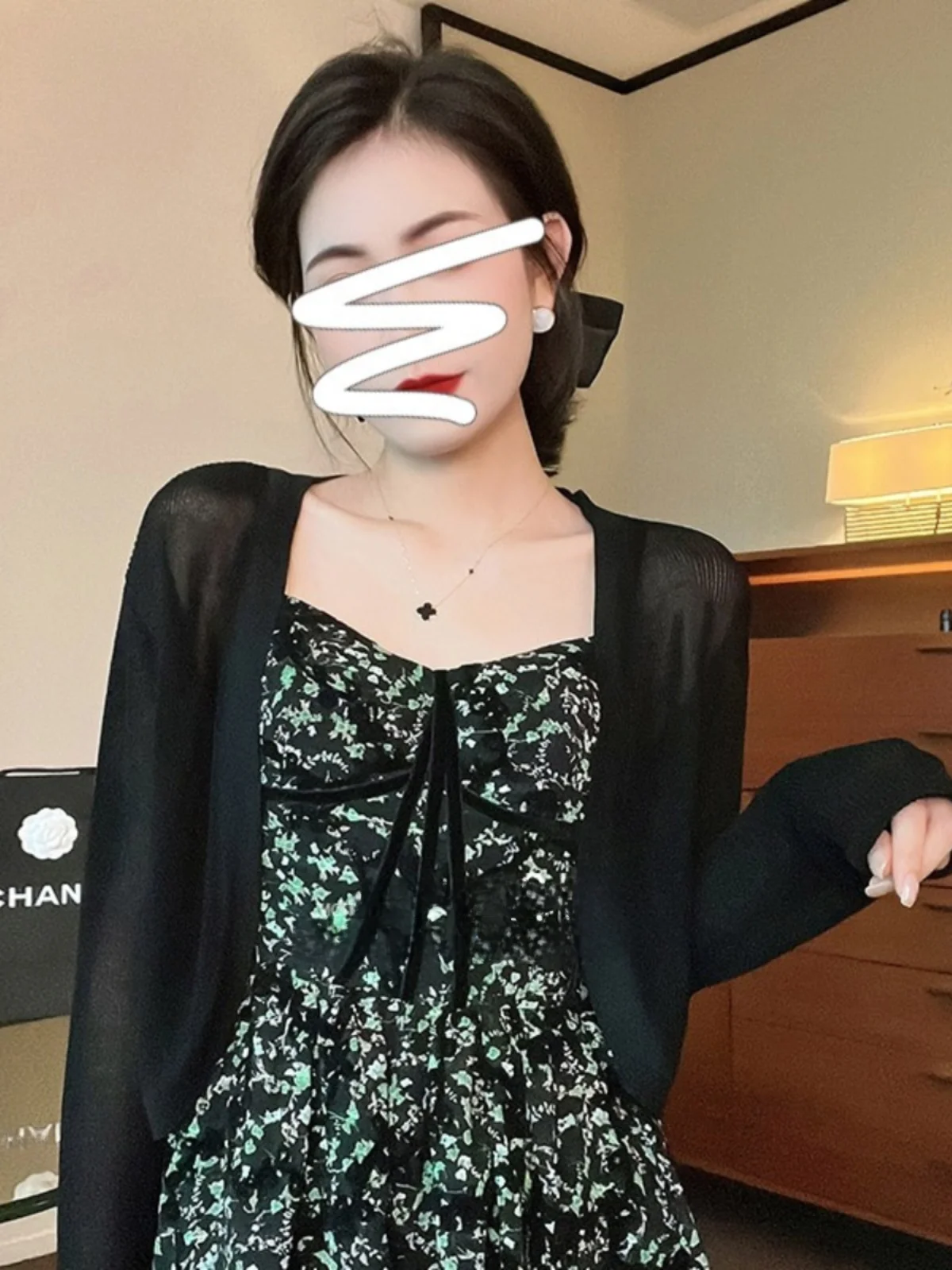 

Lightweight Knitted Cardigan Ice Silk Strap U-Neck Fairy Summer Shawl Women's Outerwear Top Summer Fashion Korean Style