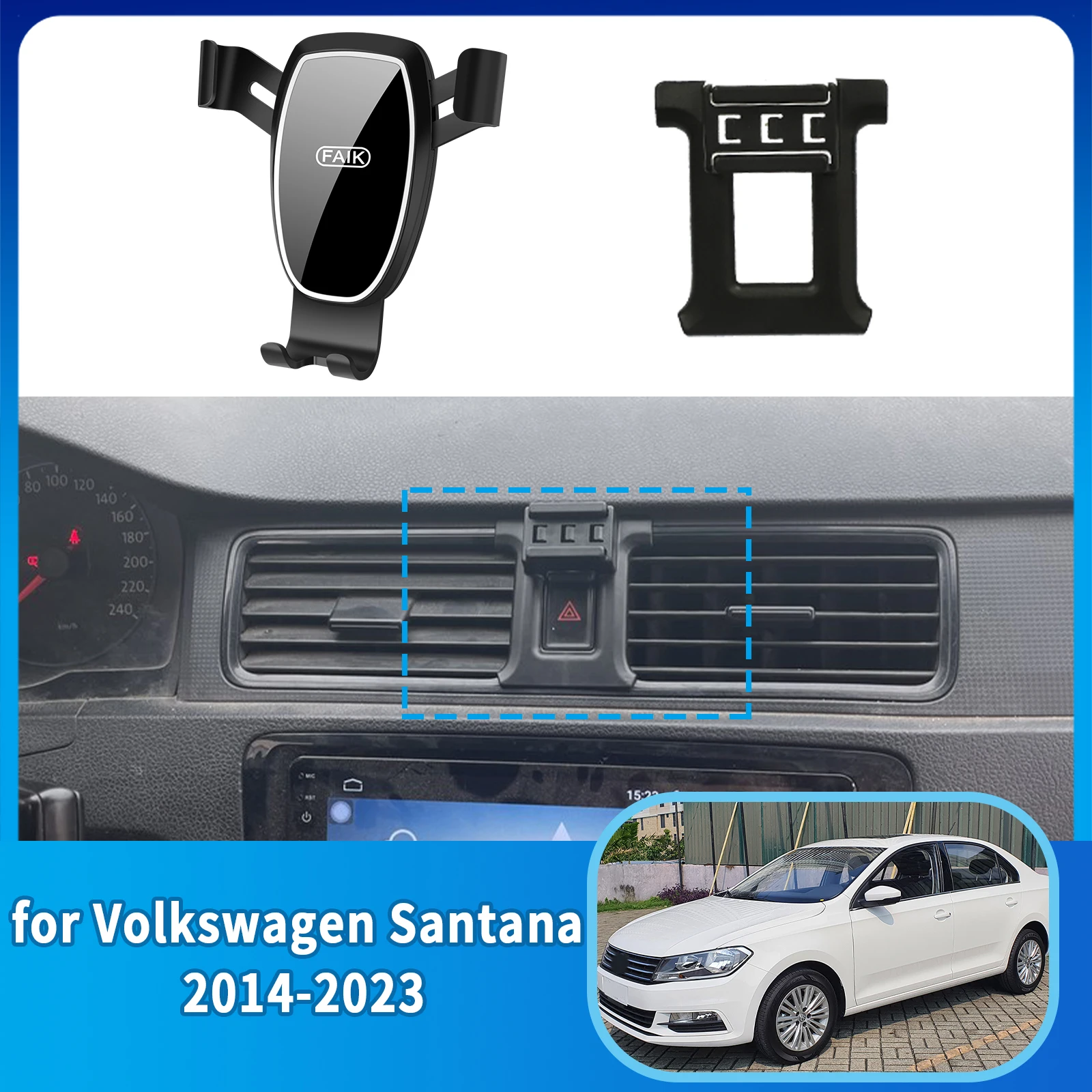 

for Volkswagen VW Santana A05 2013-2023 ​​Anti-Shake Screen Base Phone Holder Mount Stand ​​ Dedicated Car​​ accessoires
