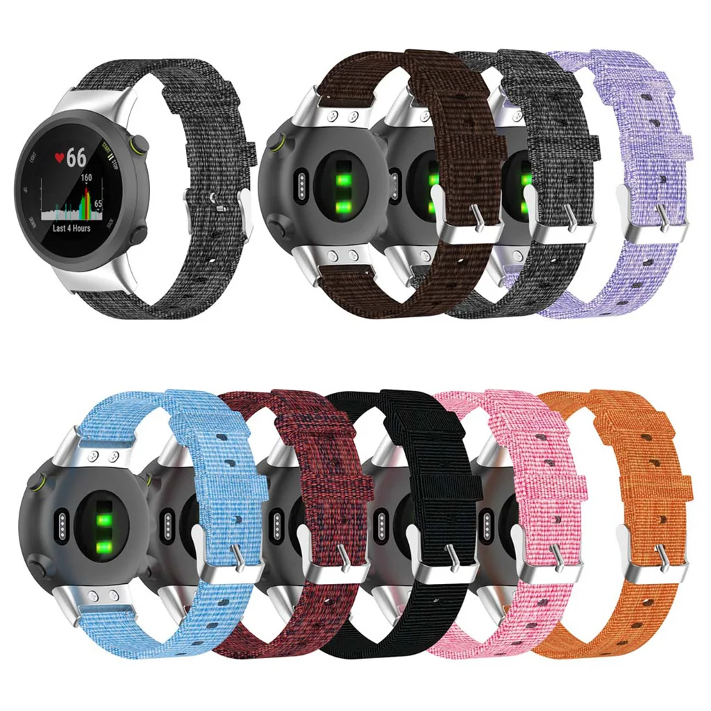 สายไนลอน 1 ชิ้นเหมาะสำหรับฟอร์รันเนอร์ 45 สร้อยข้อมือกันน้ำทนทานสำหรับนาฬิกาอัจฉริยะแฟชั่นสายรัดข้อมือกีฬา