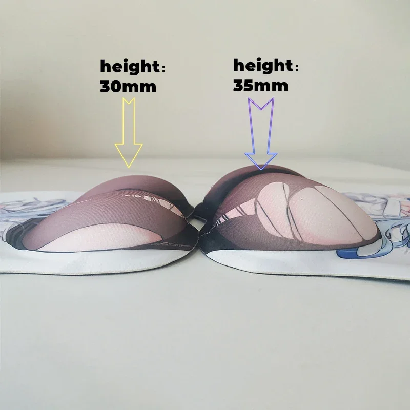 Custom big size 3D Breast Mouse Pad Anime Customization Sexy Oppai Kawaii Desk Pad with Wrist Rest for mousepad gamer