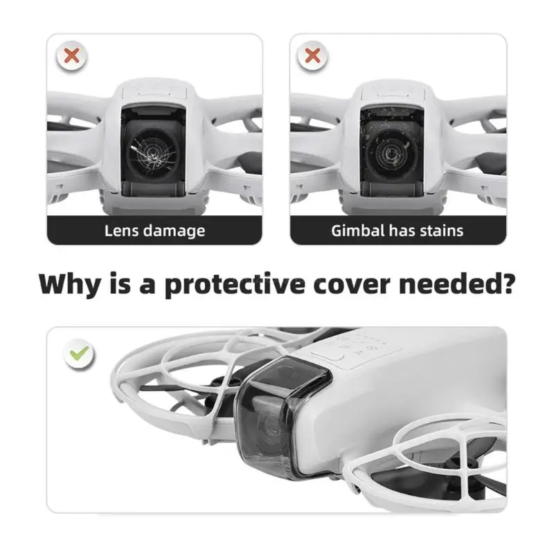 Clear Black Camera Lens Protector Protective Case for UAV PC Dust Shield