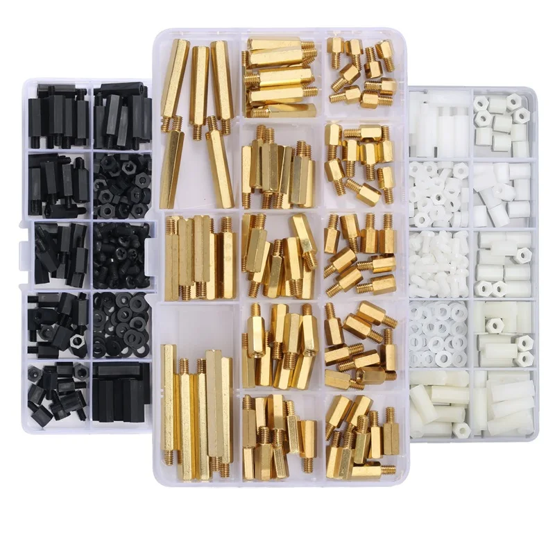 M2 M2.5 M3 M4 M5 M6 Nylon / Brass Male Female Hex / Round Column Standoff Support Spacer Pillar Screw Nut For PCB Board Kit