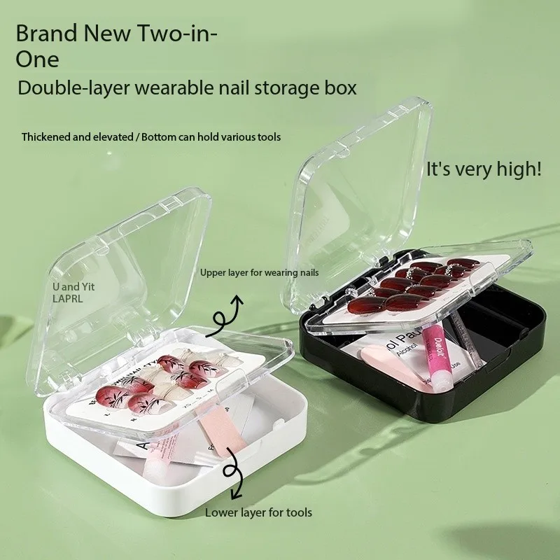 5pcs Double-decker Armor Double-decker Box With High Penetration And High-grade Hand-made Armor Nail Display Box