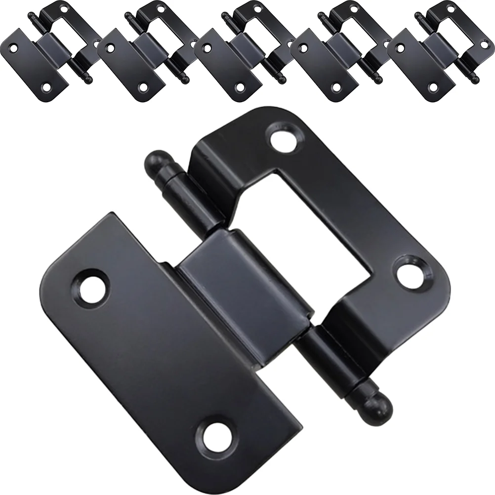

6 Pcs Black Door Knob Cabinet Closing Hinges Kitchen Doors Replacement Household