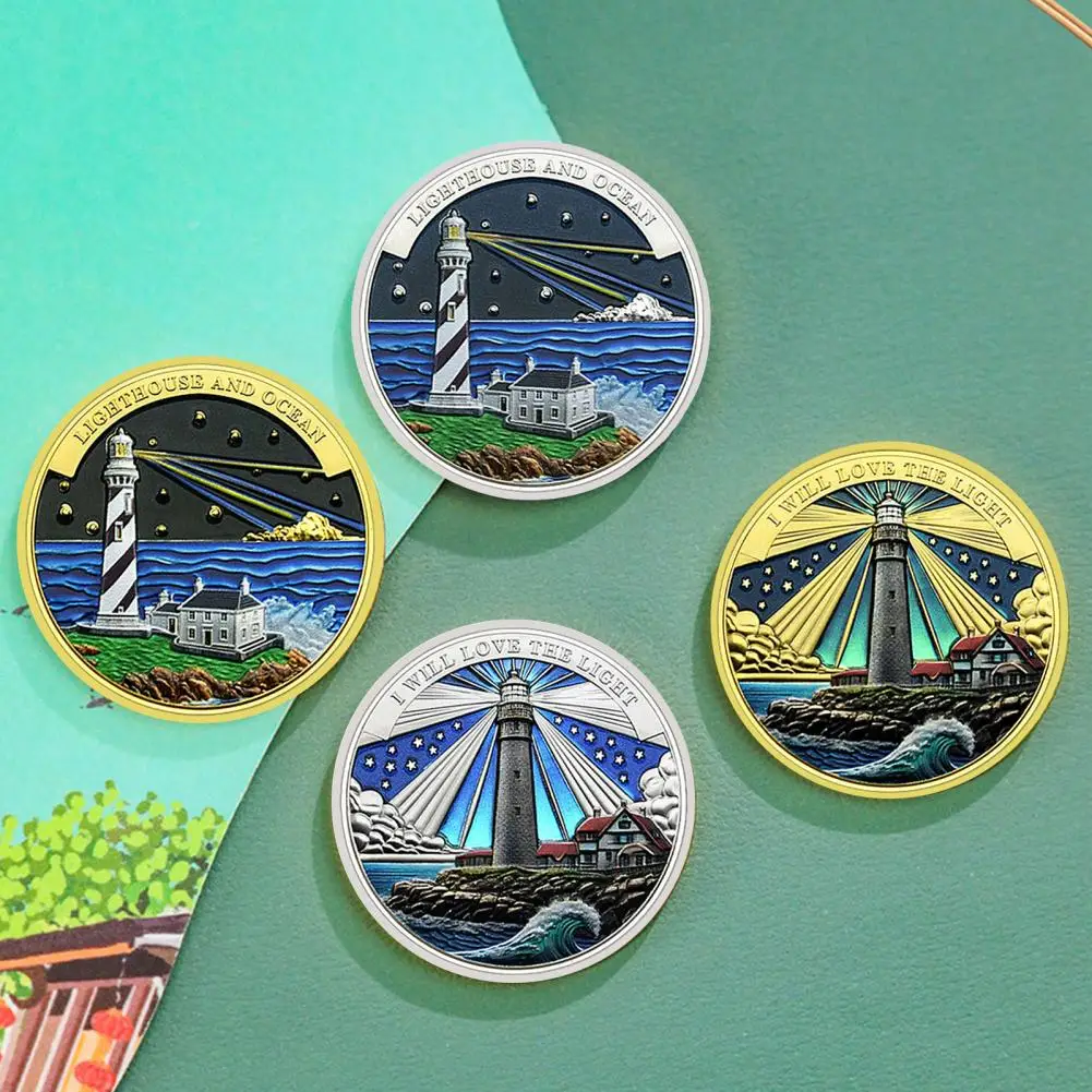 Lighthouse Ocean Coin Metal Collectible Coin Inspiring Long Voyage Travel Souvenir Coin For Self Collection Commemoration