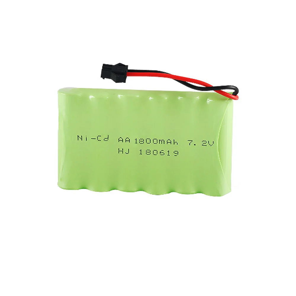 7.2V 1800mAh Ni-CD Battery 6x AA 7.2V battery Pack High Quality toys battery for RC car ship robot gun tank truck battery group