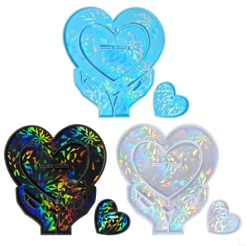 652B Heart Silicone Mold Epoxy Resin Mold Table Ornament Making Tool for Making Craft Decorations Easy to Clean