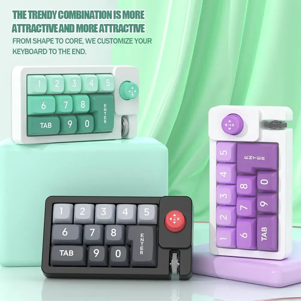 12 Key Custom Macro Programming Numpad Gaming Mini Keyboard Fully Hot Swappable Mechanical Switch RGB Light For Mac Win