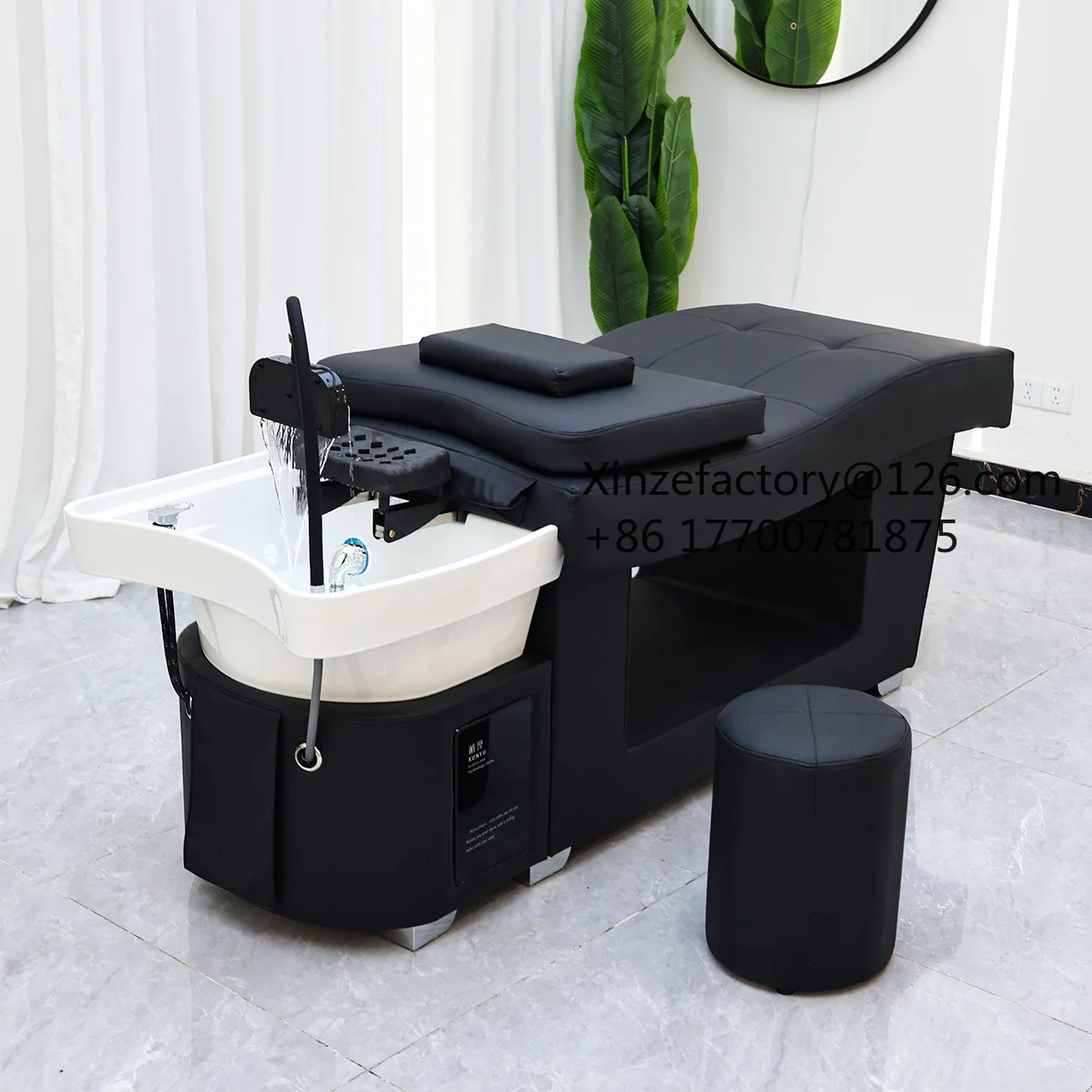 Factory Direct 2026 Top Rated Hair Treatment Shampoo Bed Barber Shop Water Circulation Fumigation Bed Beauty Salon Special Hair