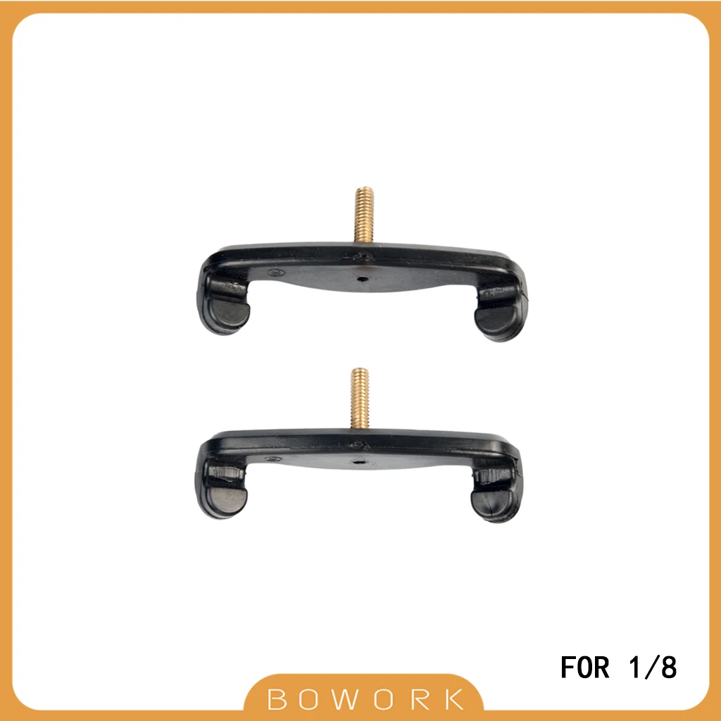 2PCS 1/8 Violin Shoulder Rest Feets  Fork For FOM KUN Wooden & Plastic Pads Rests Foot Attachment Replacement Feet Grippers SET