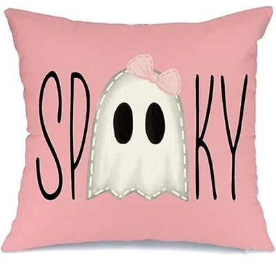 Halloween pillowcase Striped dot decoration holiday cushion party decoration home sofa pink throw pillowcase 45X45cm