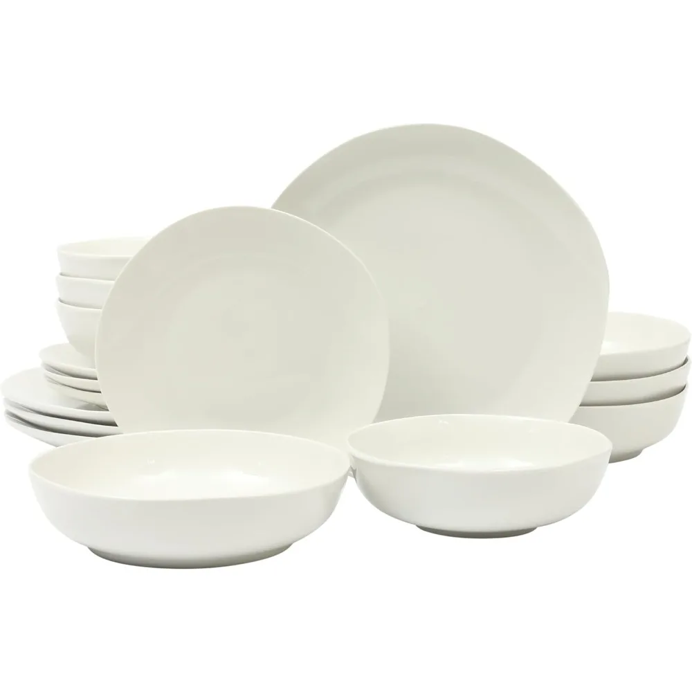 

Набор фарфоровой керамической посуды из 16 предметов, устойчивый к царапинам и сколам, сервиз по 4 шт.