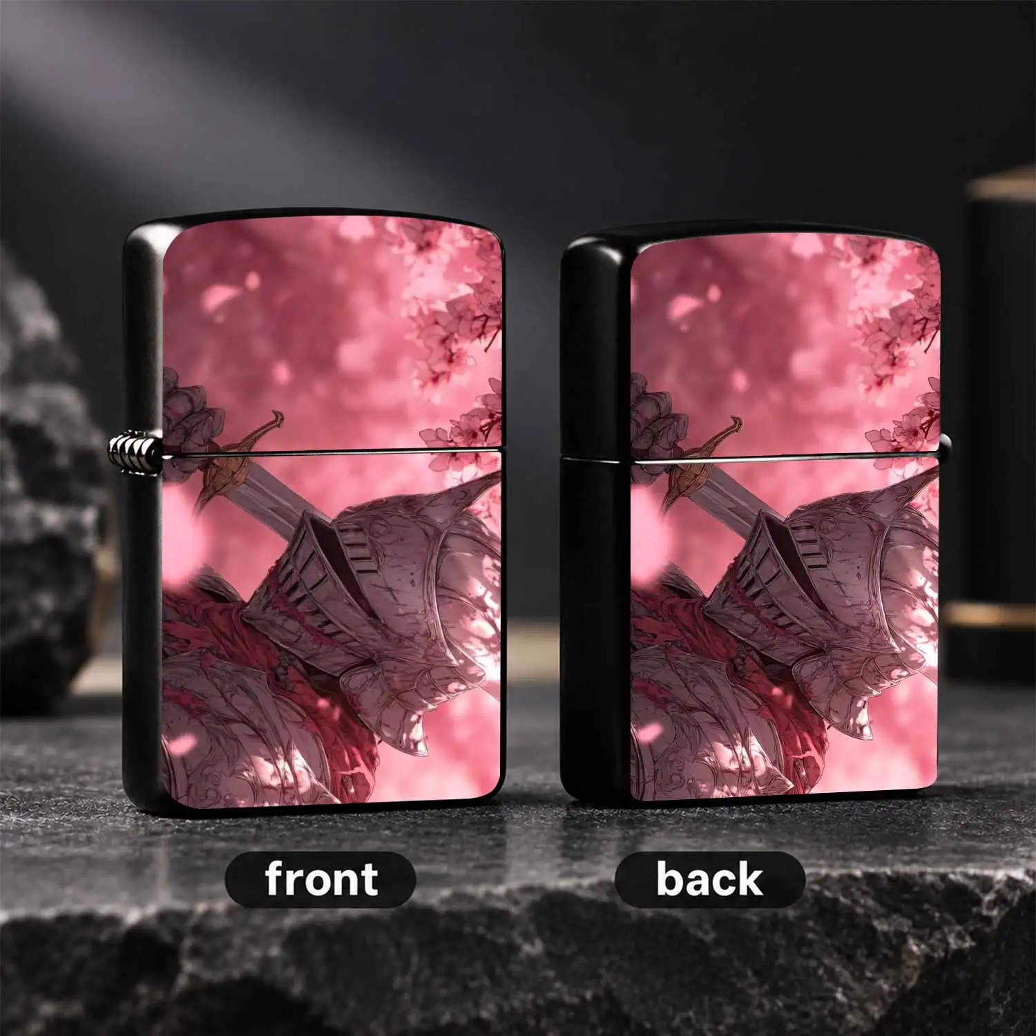 Exquisite Cherry Blossom Knight Themed Portable Lighter, Atmospheric Artistic Design, Multi-Scenario Usable For Lighting Incense, Candles, Outdoor Camping Emergency, Perfect For Personal Collection, Gifting To Hobbyists And Daily Practical