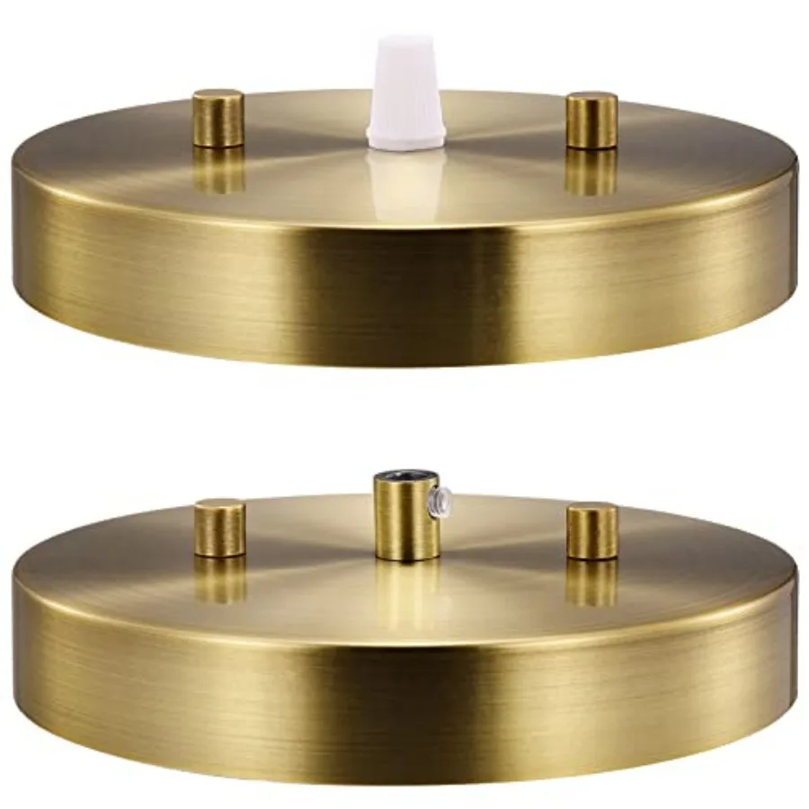 6 Inch Ceiling Lighting Canopy Kit Ceiling Plate Cover 3 Holes for Pendant Light and Chandelier with All Hardware Includes Loop view 6
