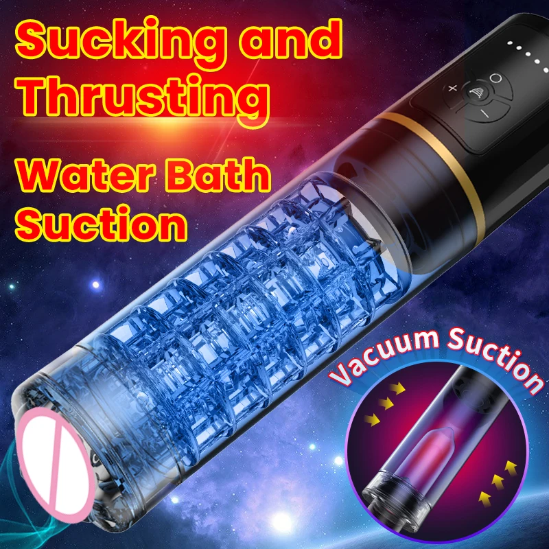 Electric Water Bath Penis Pump Male Masturbator Cup Vacuum Erection Training Enlargement Tool for Adult Men Sex Toy 18+ - view 2