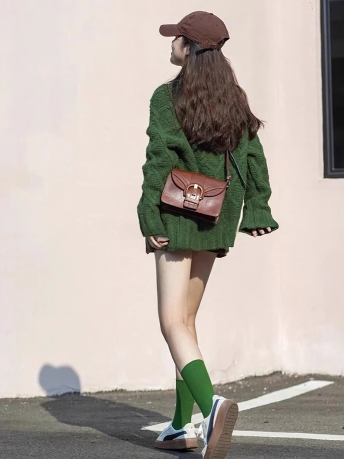 

Винтажный свободный женский вязаный кардиган Rouje Kefss с мягкой текстурой, осенняя повседневная верхняя одежда, универсальный крой для любого типа фигуры