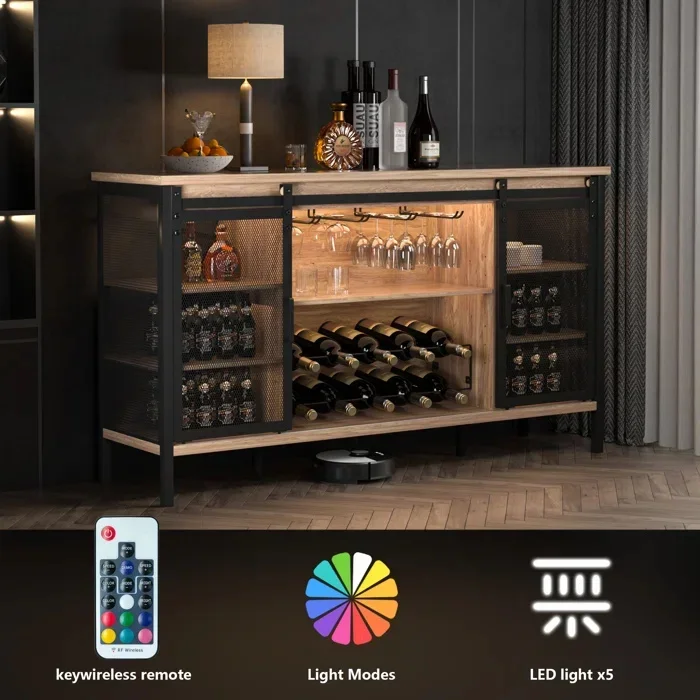 European Modern Style Living Room Wall Mounted Supermarket Bar Custom Storage Wine Cabinet Display Rack