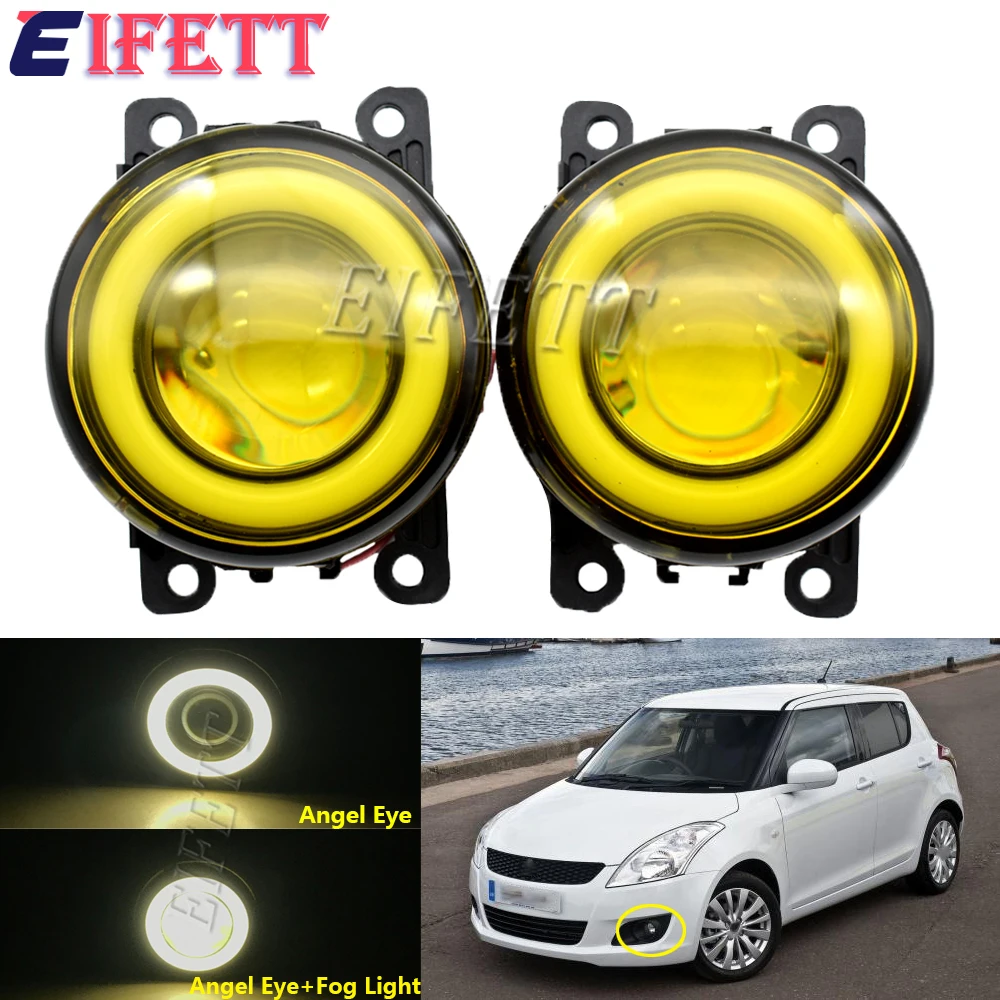 

High-power LED Fog Light Angel Eye 2IN1 Daytime Running Lamp For Suzuki Swift 2007 2008 2009 2010 Front Bumper Headlight
