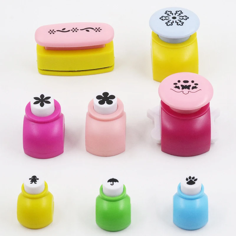 1 Set Creative Kids DIY Puncher Craft Set Hole Punch For Kids, Shape Cutters For Crafts Heart Flower Punch DIY Projects