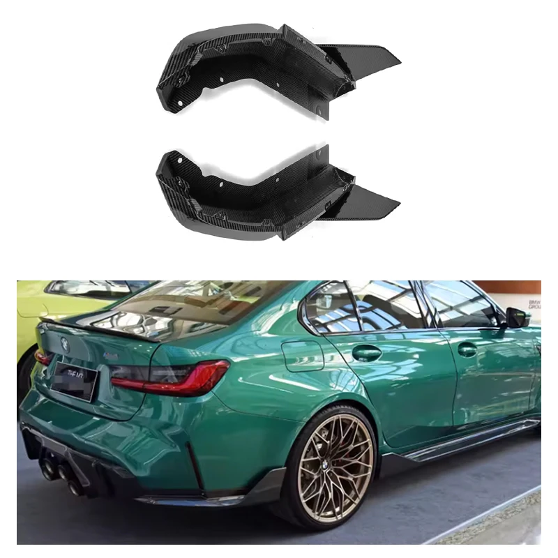 OEM Dry Carbon Fiber Rear Diffuser Corners for BMW G82 G83 M4 2021+MP Style Rear Bumper Lip Wrap