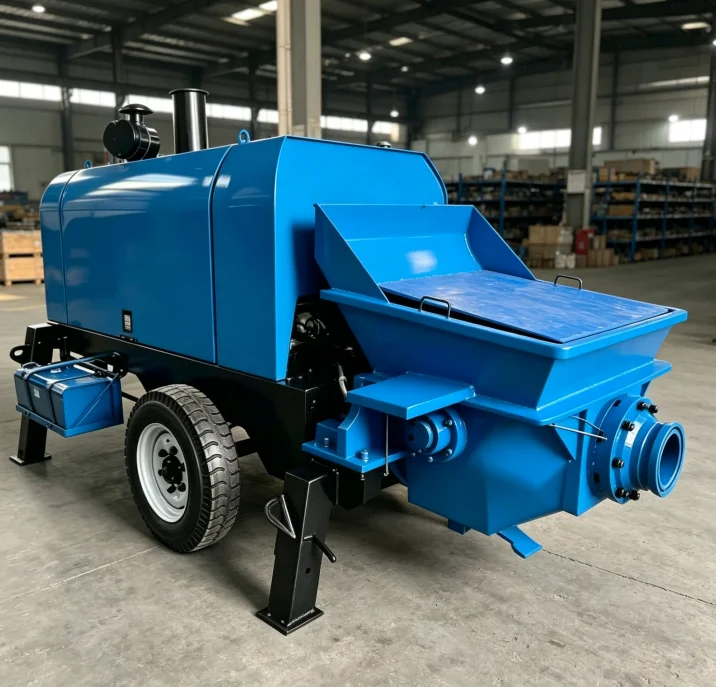 Diesel Concrete Pump Mobile Secondary Structural Column Grouting Pump High Efficiency Mixer for Europe