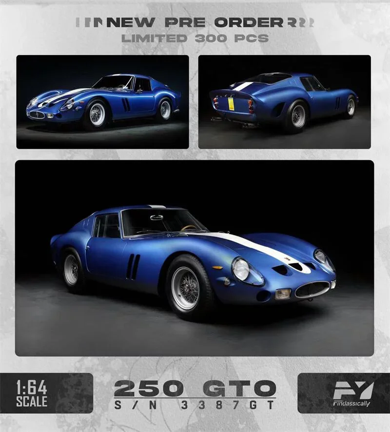 Finclassically 1:64 250 GTO limited300 Diecast Model Car