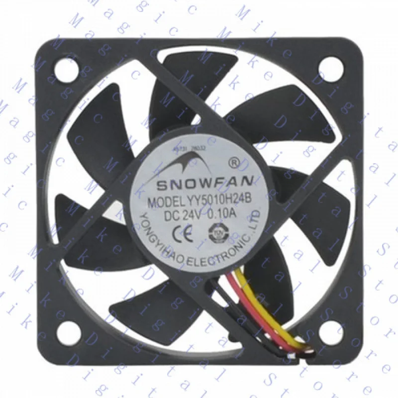 UU  1pcs YY5010H24B double ball bearing cooling fan 5010 inverter fan 24V 0.10A 3pin
