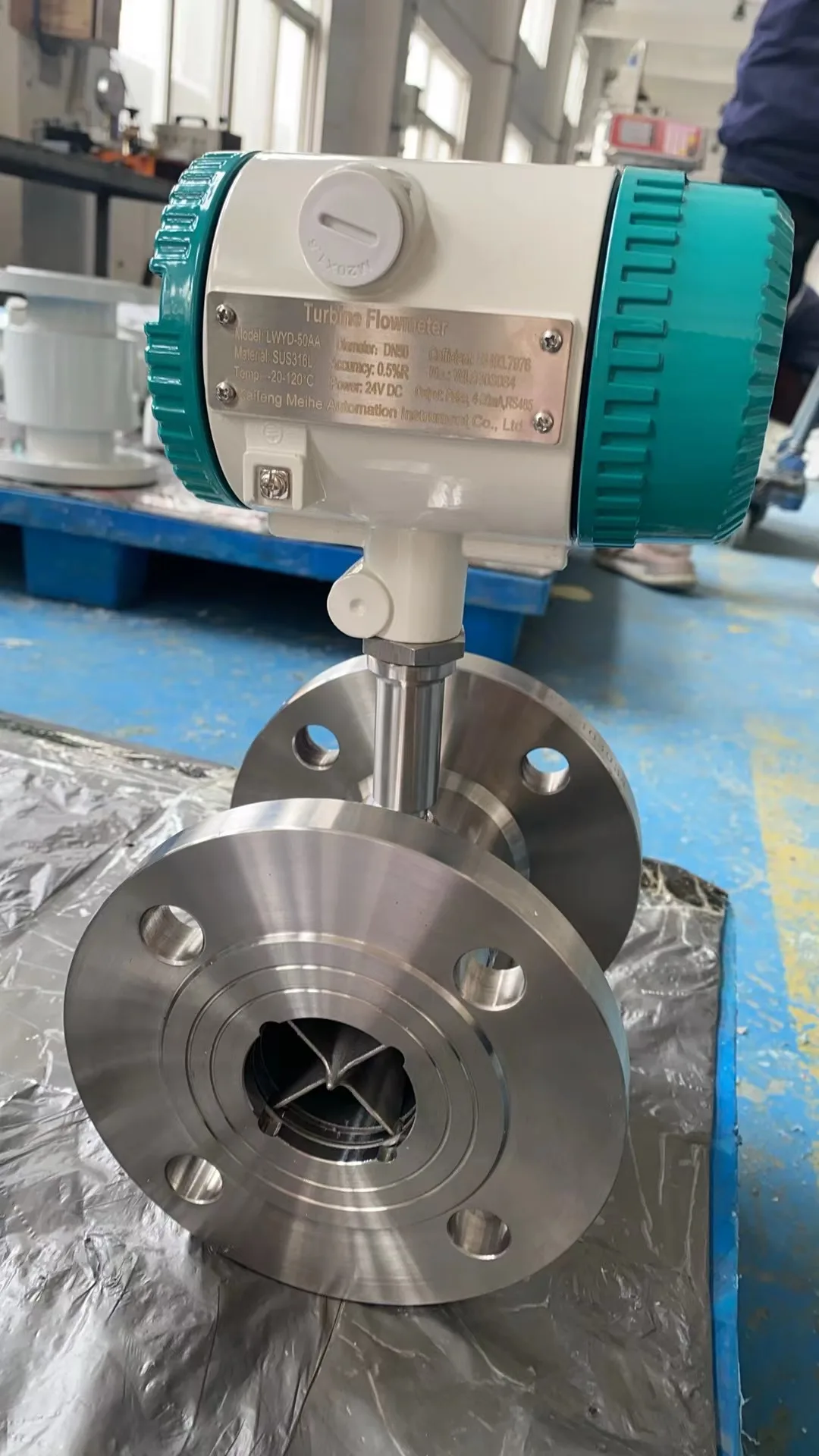 Factory Digital Modbus RTU 4 Inch High Pressure RS485 Turbine Flowmeter Flange Connection Liquid Oil Fuel Water OEM