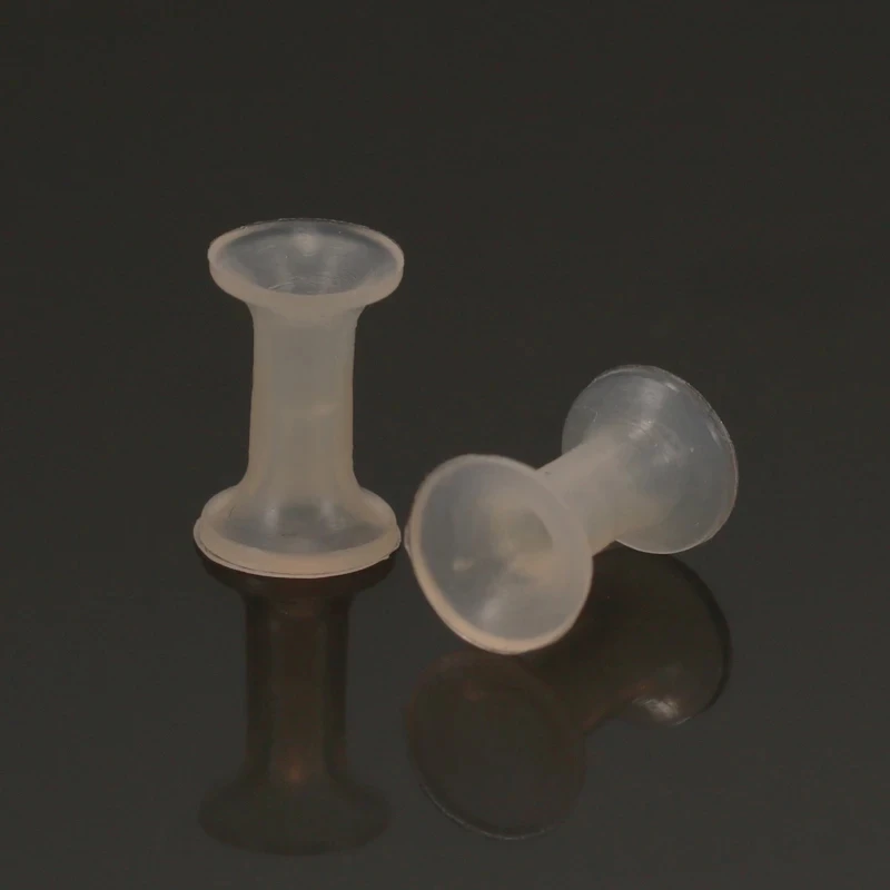 2 قطعة اللحم اللون مرنة سيليكون الأذن المقابس الأنفاق الأذن الثقب Earlets الأذن نقالات المتوسع الأذن توسعات مجوهرات للجسم #4