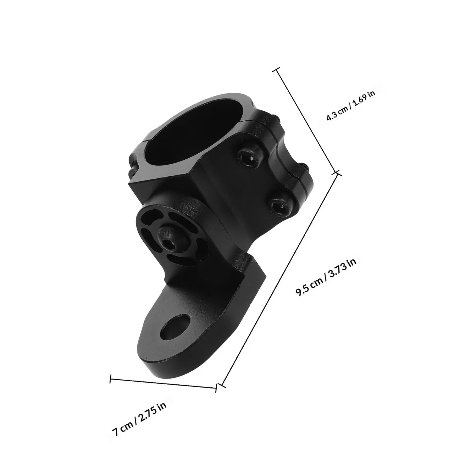 Adjustable Flagpole Light Bracket for Utv LED Whip Mounts Off-Road Racing Black Universal Roll Bar Lighting Clamp