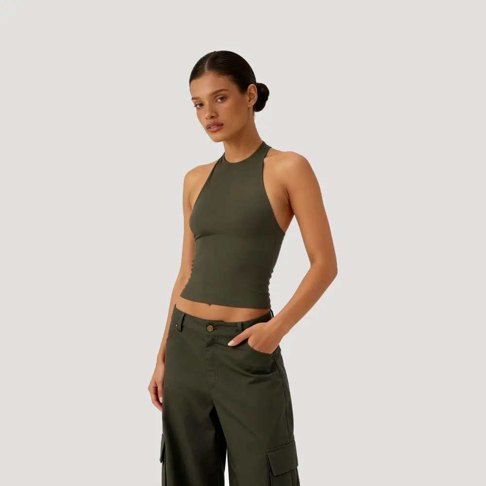 Maxdutti Adjustable Halter Sexy Nude Yoga Tank Tops Backless Casual Sports Fitness Top Tight Fitting T-shirt Woman Clothes 2026