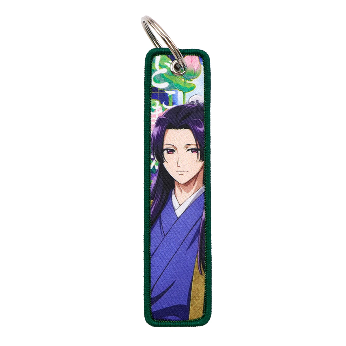 Anime Embroidery Key Fobs Cartoon Boy Key Tags Keychains for Motorcycles Cars Keyring Cosplay Accessories Bag Decoration Gifts