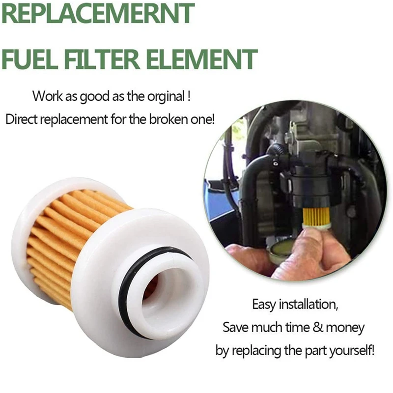 Filtro de combustible 6D8-WS24A-00 para motor fueraborda Yamaha F50-F115, 40-115Hp, 30HP-115HP, 4 tiempos, 6D8-24563-00-00, 2 unidades