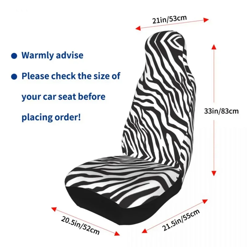 Zebra Print Pattern Universal Car Seat Cover Protector Interior Accessories Travel Stripes Seat Covers Fabric Hunting
