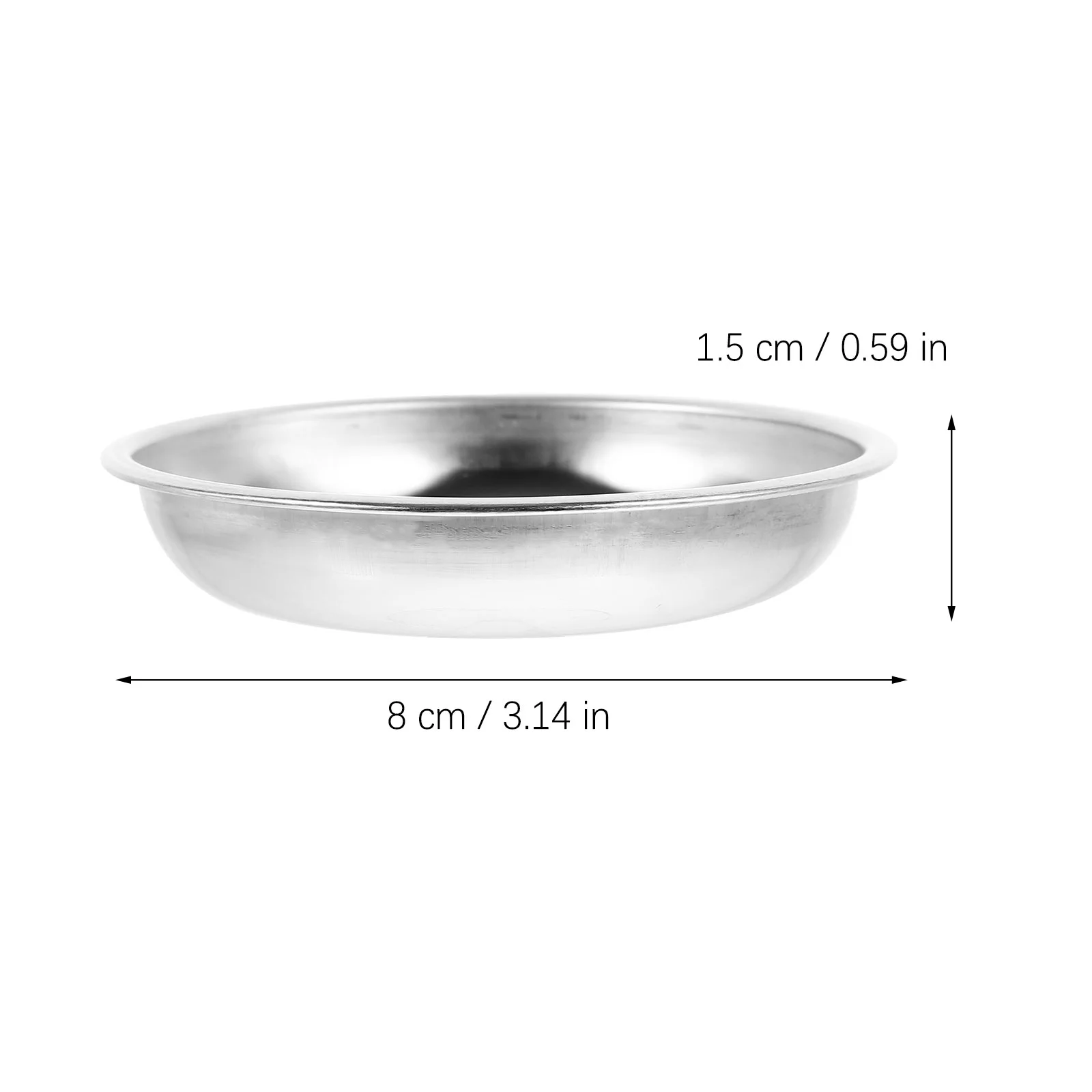 Sauce Dishes Mustard Appetizer Plates Stainless Steel Small Seasoning Cap Dessert Silver Appetizer Serving Kitchen Tool