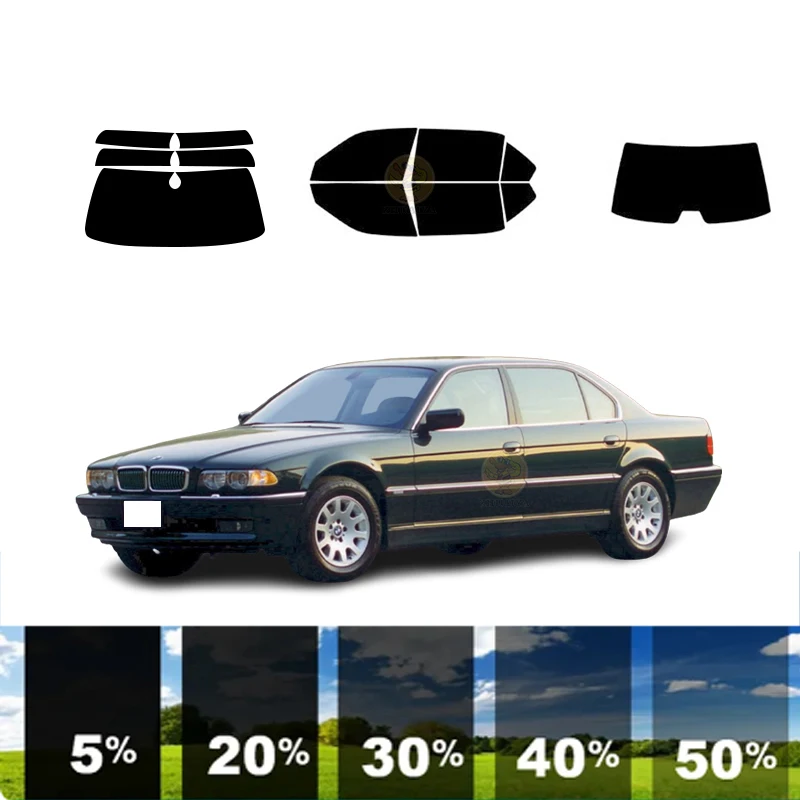 

precut Removable Window Tint Film For Car 100% UVR 5%-70%VLT Heat Insulation Carbon ﻿For BMW 7 SERIES 4 DR SEDAN LONG 1995-2001