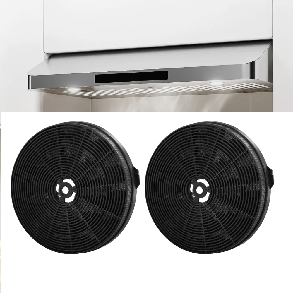2PCS  Kitchen Range Hood Filter Mesh 175x24mm 160x30mm Black Activated Carbon Filter Kitchen Range Hood Accessories