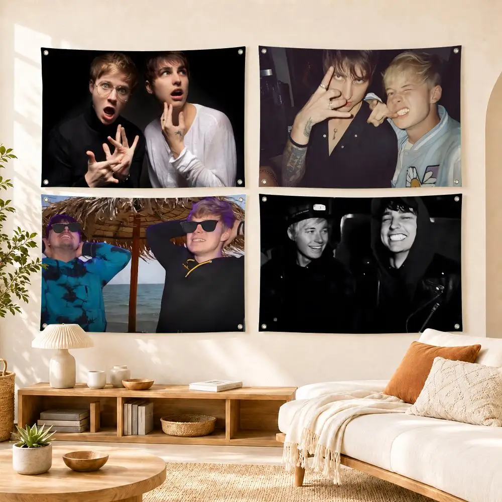 Sam Golbach Colby Brock Celebrity Flag Soft skin-friendly Durable Tapestry Outdoor party Home living room bedroom Decoration