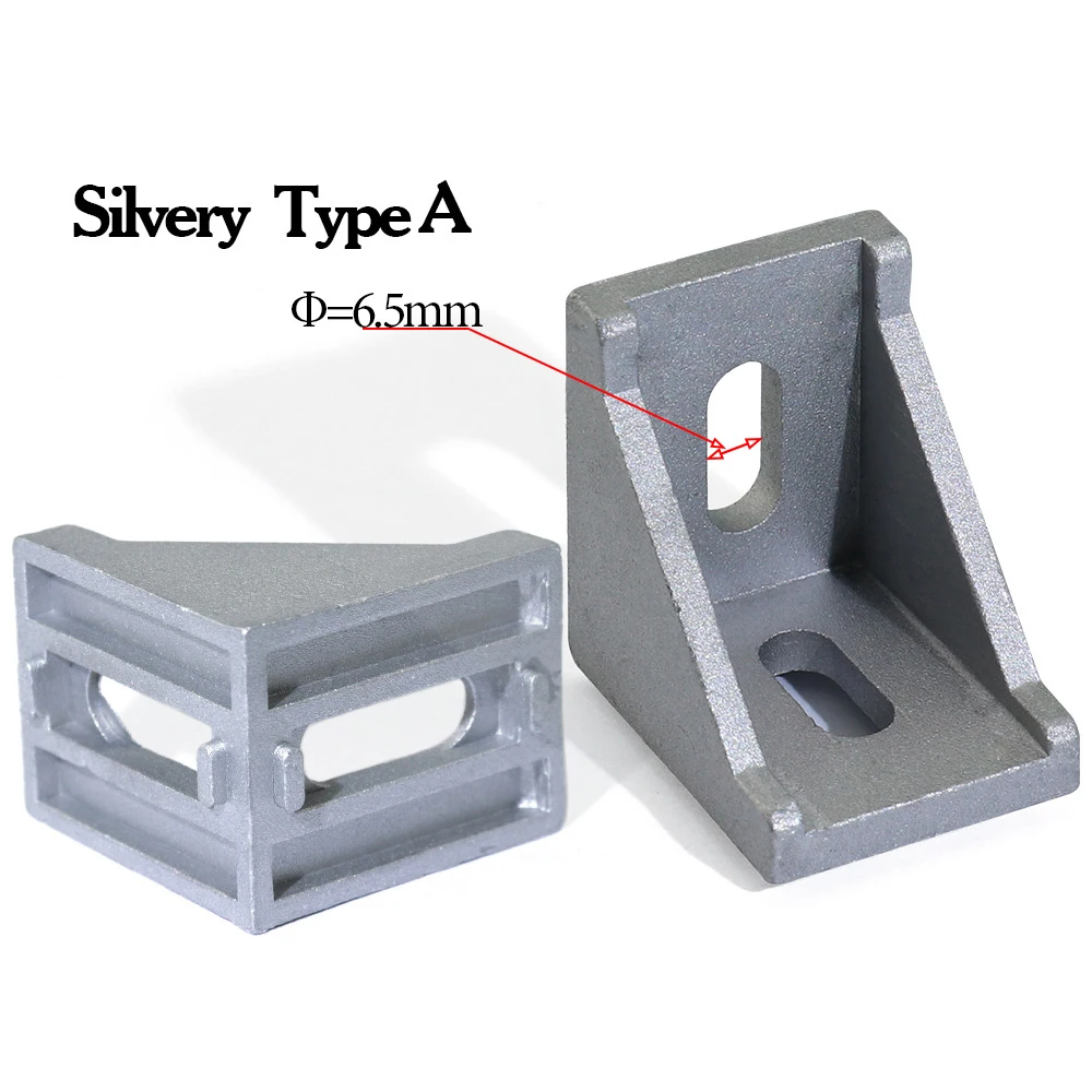 20pcs 3030 Corner Fitting Angle 30x30 Decorative Brackets Aluminum Profile Accessories L Connector Fasten connector